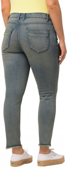 Ulla Popken Fringed Hem Sarah Jeans Blue - Kavbojke & Hlače v Velikih Številkah – Plus Size - 