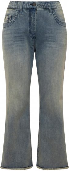 Ulla Popken Fringed Leg Mandy Jeans Blue - Kavbojke & Hlače v Velikih Številkah – Plus Size - 
