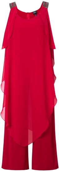 Ulla Popken Layered Chiffon Jumpsuit - Kavbojke & Hlače v Velikih Številkah – Plus Size - 