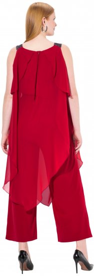 Ulla Popken Layered Chiffon Jumpsuit - Kavbojke & Hlače v Velikih Številkah – Plus Size - 