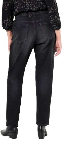 Ulla Popken Decorative Seam Boyfriend Jeans Dark Teal - Kavbojke & Hlače v Velikih Številkah – Plus Size - 