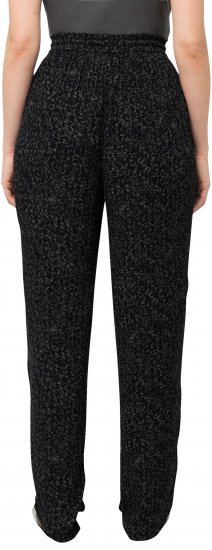 Ulla Popken Speckled Crepe Pull On Pants Black - Kavbojke & Hlače v Velikih Številkah – Plus Size - 