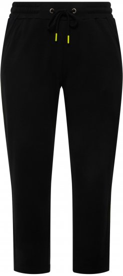 Ulla Popken Decorative Seam Sweatpants Black - Kavbojke & Hlače v Velikih Številkah – Plus Size - 