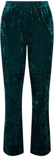 Ulla Popken Velvet Elastic Waist Pants Green - Kavbojke & Hlače v Velikih Številkah – Plus Size - 
