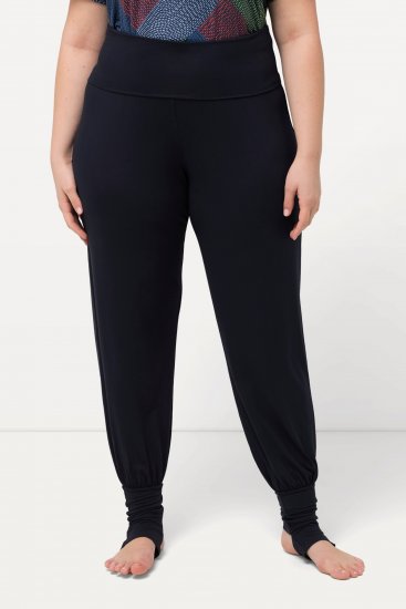 Ulla Popken Stirrup Yoga Pants Navy - Kavbojke & Hlače v Velikih Številkah – Plus Size - 