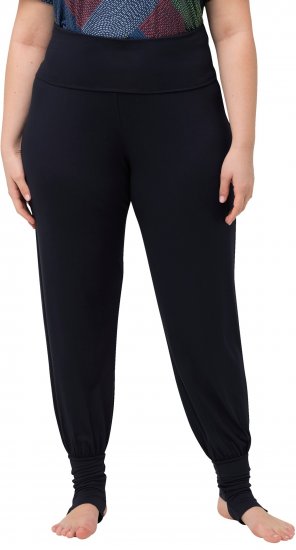 Ulla Popken Stirrup Yoga Pants Navy - Kavbojke & Hlače v Velikih Številkah – Plus Size - 