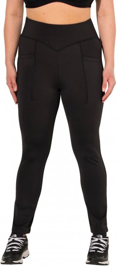 Ulla Popken Straight Leg Quick Drying Leggings Black - Kavbojke & Hlače v Velikih Številkah – Plus Size - 