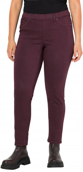 Ulla Popken Pull On Jeans Brown - Kavbojke & Hlače v Velikih Številkah – Plus Size - 