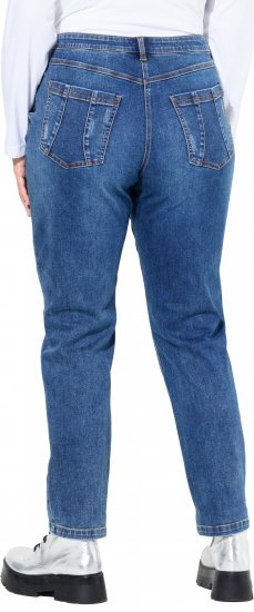 Ulla Popken Lightly Distressed Boyfriend Jeans Blue - Kavbojke & Hlače v Velikih Številkah – Plus Size - 