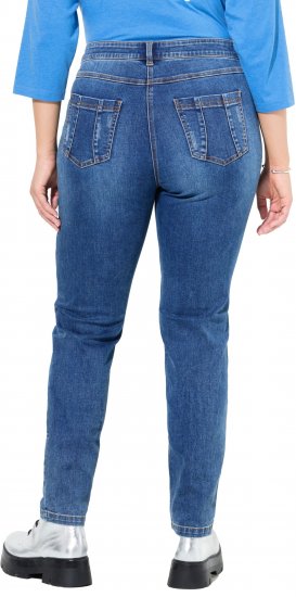 Ulla Popken Lightly Distressed Slim Leg Jeans Blue - Kavbojke & Hlače v Velikih Številkah – Plus Size - 