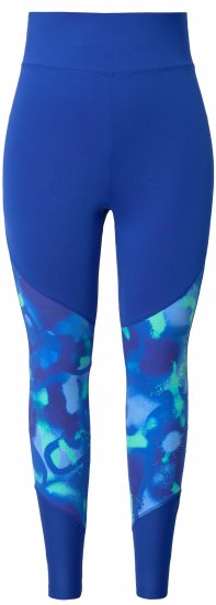 Ulla Popken Quick Dry Abstract Print Leggings Blue - Kavbojke & Hlače v Velikih Številkah – Plus Size - 