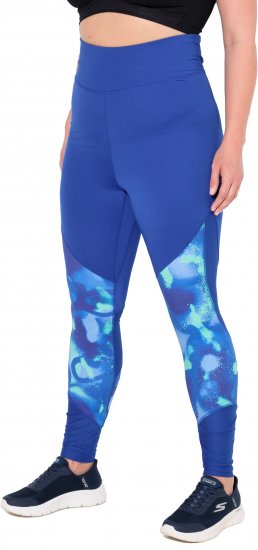 Ulla Popken Quick Dry Abstract Print Leggings Blue - Kavbojke & Hlače v Velikih Številkah – Plus Size - 