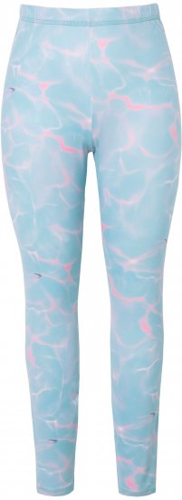 Ulla Popken Wave Print Ski Leggings Blue - Kavbojke & Hlače v Velikih Številkah – Plus Size - 