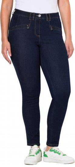 Ulla Popken High Waisted Stretch Fit Jeans Denim Blue - Kavbojke & Hlače v Velikih Številkah – Plus Size - 