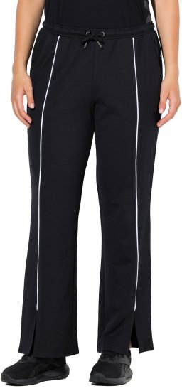 Ulla Popken Tracksuit Pants Black - Kavbojke & Hlače v Velikih Številkah – Plus Size - 