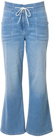 Ulla Popken Patch Pocket Elastic Waist Jeans Blue - Kavbojke & Hlače v Velikih Številkah – Plus Size - 