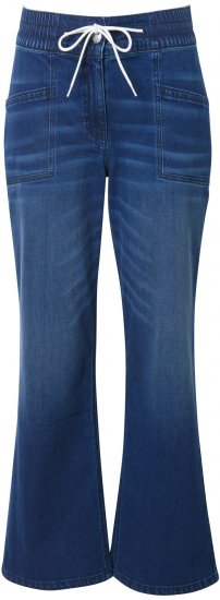 Ulla Popken Patch Pocket Elastic Waist Jeans Denim Blue - Kavbojke & Hlače v Velikih Številkah – Plus Size - 