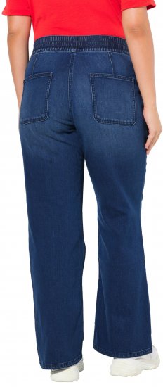Ulla Popken Patch Pocket Elastic Waist Jeans Denim Blue - Kavbojke & Hlače v Velikih Številkah – Plus Size - 