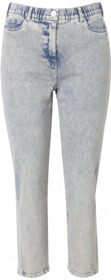 Ulla Popken Tapered Leg Mom Jeans Blue Denim - Kavbojke & Hlače v Velikih Številkah – Plus Size - 