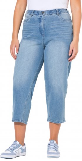 Ulla Popken Tapered Leg Mom Jeans Blue - Kavbojke & Hlače v Velikih Številkah – Plus Size - 