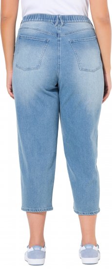 Ulla Popken Tapered Leg Mom Jeans Blue - Kavbojke & Hlače v Velikih Številkah – Plus Size - 