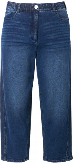 Ulla Popken Tapered Leg Mom Jeans Denim Blue - Kavbojke & Hlače v Velikih Številkah – Plus Size - 