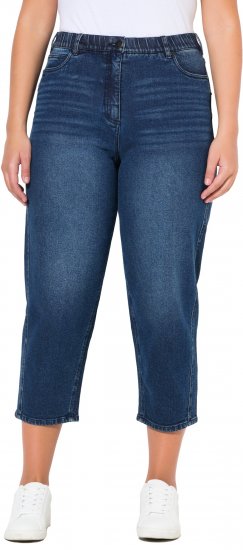 Ulla Popken Tapered Leg Mom Jeans Denim Blue - Kavbojke & Hlače v Velikih Številkah – Plus Size - 