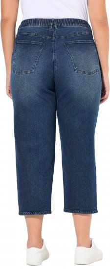 Ulla Popken Tapered Leg Mom Jeans Denim Blue - Kavbojke & Hlače v Velikih Številkah – Plus Size - 