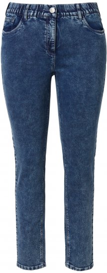 Ulla Popken Jersey Slim Leg Jeans Denim Blue - Kavbojke & Hlače v Velikih Številkah – Plus Size - 