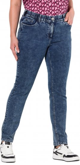 Ulla Popken Jersey Slim Leg Jeans Denim Blue - Kavbojke & Hlače v Velikih Številkah – Plus Size - 