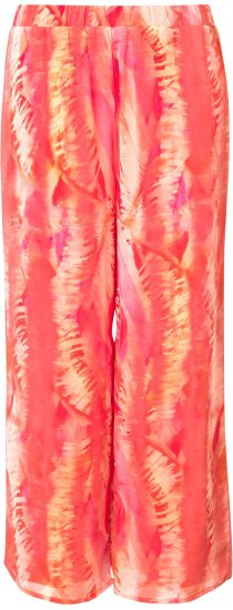 Ulla Popken Feather Batik Print Layered Chiffon Pants - Kavbojke & Hlače v Velikih Številkah – Plus Size - 