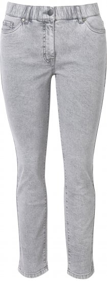 Ulla Popken Stretch Cotton Cargo Crop Pants White - Kavbojke & Hlače v Velikih Številkah – Plus Size - 