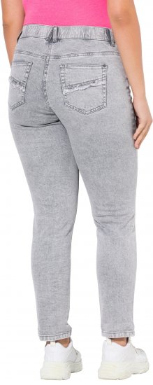 Ulla Popken Stretch Cotton Cargo Crop Pants White - Kavbojke & Hlače v Velikih Številkah – Plus Size - 