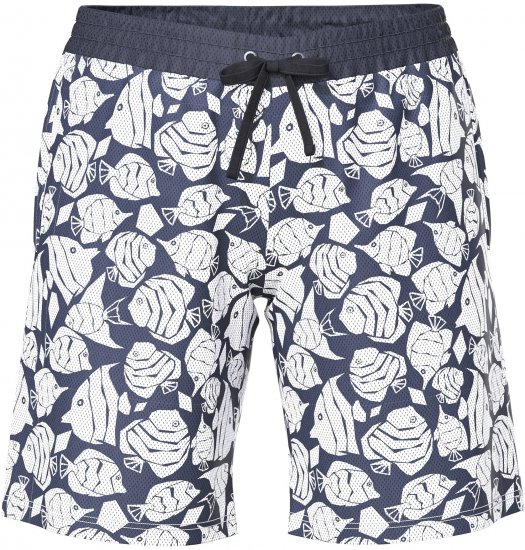 Ulla Popken Angelfish Mesh Shorts Blue - Kavbojke & Hlače v Velikih Številkah – Plus Size - 