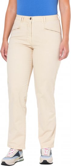 Ulla Popken Tapered Leg Mony Pants Dark Putty - Kavbojke & Hlače v Velikih Številkah – Plus Size - 
