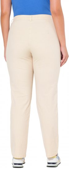 Ulla Popken Tapered Leg Mony Pants Dark Putty - Kavbojke & Hlače v Velikih Številkah – Plus Size - 