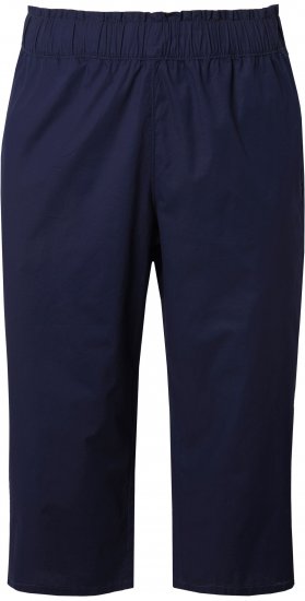 Ulla Popken Stretch Fit Paper Bag Culottes Navy - Kavbojke & Hlače v Velikih Številkah – Plus Size - 