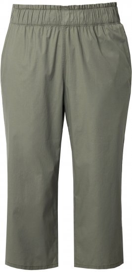 Ulla Popken Stretch Fit Paper Bag Culottes Green - Kavbojke & Hlače v Velikih Številkah – Plus Size - 