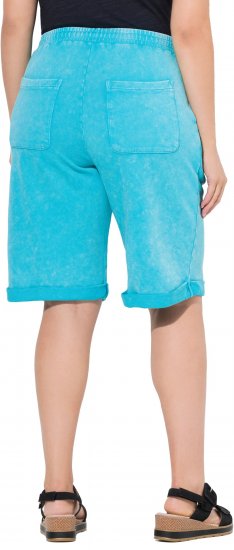 Ulla Popken Acid Wash Elastic Waist Sweatshirts Blue - Kavbojke & Hlače v Velikih Številkah – Plus Size - 