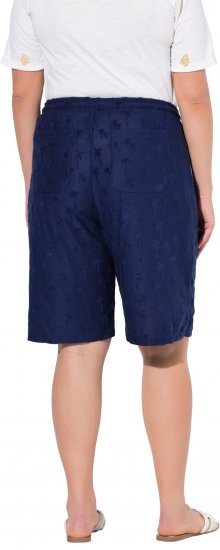 Ulla Popken Terry Cloth Palm Elastic Waist Shorts Blue - Kavbojke & Hlače v Velikih Številkah – Plus Size - 