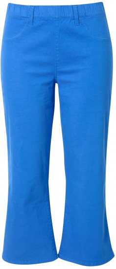 Ulla Popken Wide Leg Twill Mary Fit Culottes Deep Aqua - Kavbojke & Hlače v Velikih Številkah – Plus Size - 