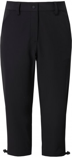 Ulla Popken Ultra Light Triple Function Cropped Softshell Pants Black - Kavbojke & Hlače v Velikih Številkah – Plus Size - 