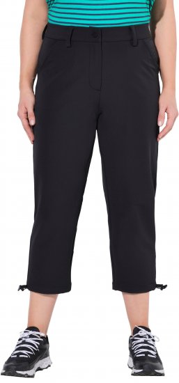 Ulla Popken Ultra Light Triple Function Cropped Softshell Pants Black - Kavbojke & Hlače v Velikih Številkah – Plus Size - 