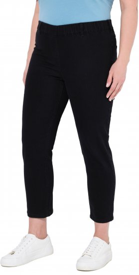 Ulla Popken Cropped Jeggings Black - Kavbojke & Hlače v Velikih Številkah – Plus Size - 