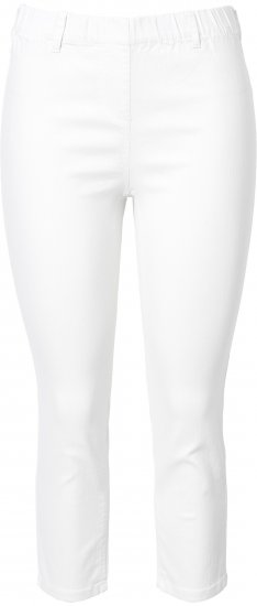 Ulla Popken Cropped Jeggings Snow White - Kavbojke & Hlače v Velikih Številkah – Plus Size - 