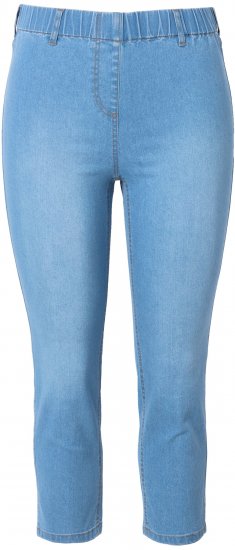 Ulla Popken Cropped Jeggings Light Blue Denim - Kavbojke & Hlače v Velikih Številkah – Plus Size - 