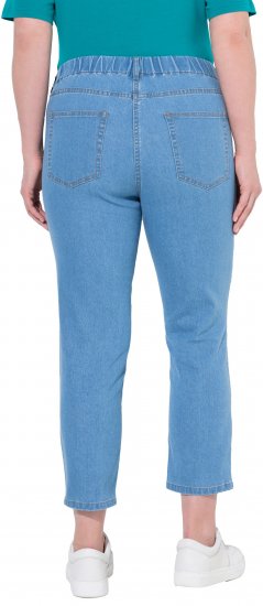 Ulla Popken Cropped Jeggings Light Blue Denim - Kavbojke & Hlače v Velikih Številkah – Plus Size - 