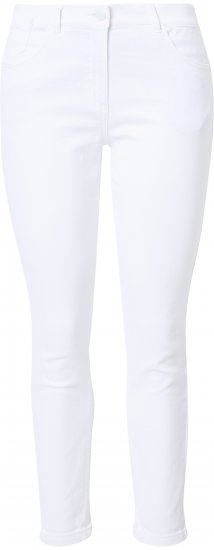 Ulla Popken White Denim Stretch Fit Jeans Snow White - Kavbojke & Hlače v Velikih Številkah – Plus Size - 