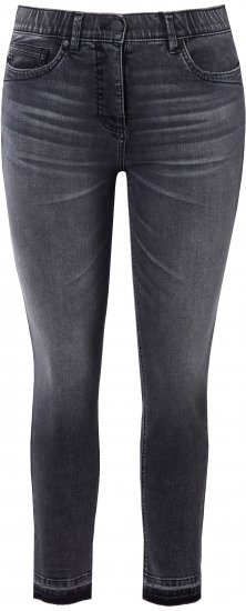 Ulla Popken Raw Edge Stretch Fit Jeans Black - Kavbojke & Hlače v Velikih Številkah – Plus Size - 