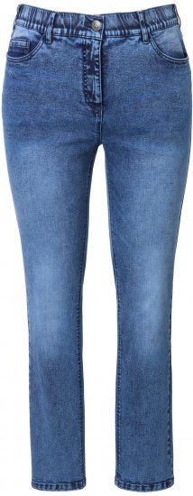 Ulla Popken Vintage Wash Stretch Fit Jeans Blue Denim - Kavbojke & Hlače v Velikih Številkah – Plus Size - 